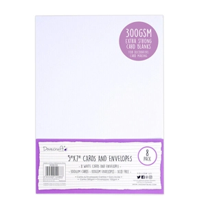 Dovecraft Essentials Cards and Envelopes 5x7 White