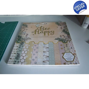 12x12 Dovecraft Premium Bee Happy Paper Pad