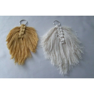 Macrame Large Key Chain Leaf