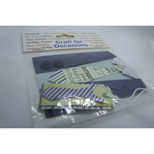 Happy Birthday Card Toppers Shirt and Tie with Tag