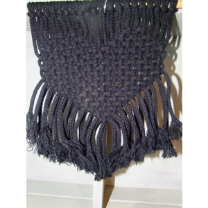 Black Heart Macrame Wall Hanging
