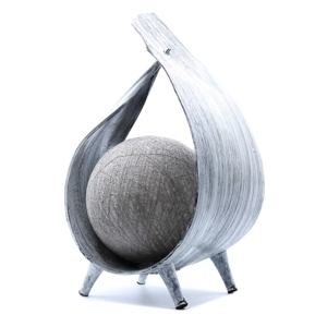 Natural Coconut Lamp Greywash Wrapover