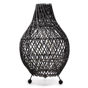 Rattan Table Lamps - Black RTL-03