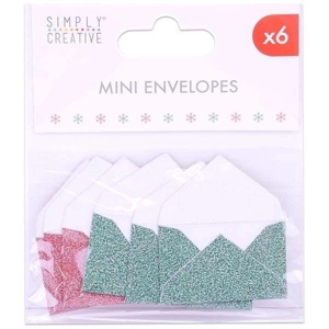 Simply Creative 6 Mini Envelopes Green Red