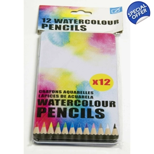 12 Watercolour Pencils in Tin for Art Drawing