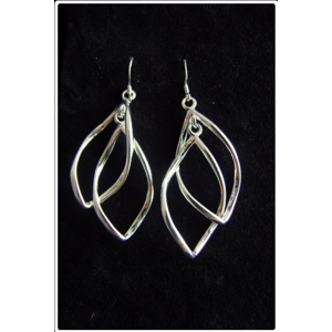 Sterling Silver Interlocking Earrings