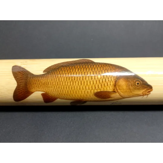 Bamboo Fishing Float Storage Tube with Fish Illustrations – Ian Lewis