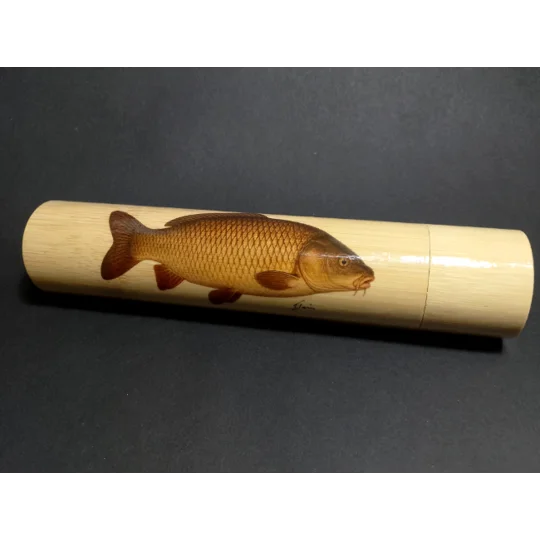 Bamboo Fishing Float Storage Tube with Fish Illustrations – Ian Lewis