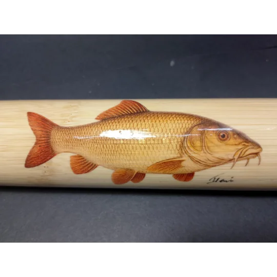 Bamboo Fishing Float Storage Tube with Fish Illustrations – Ian Lewis