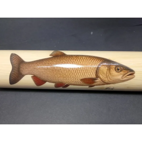 Bamboo Fishing Float Storage Tube with Fish Illustrations – Ian Lewis