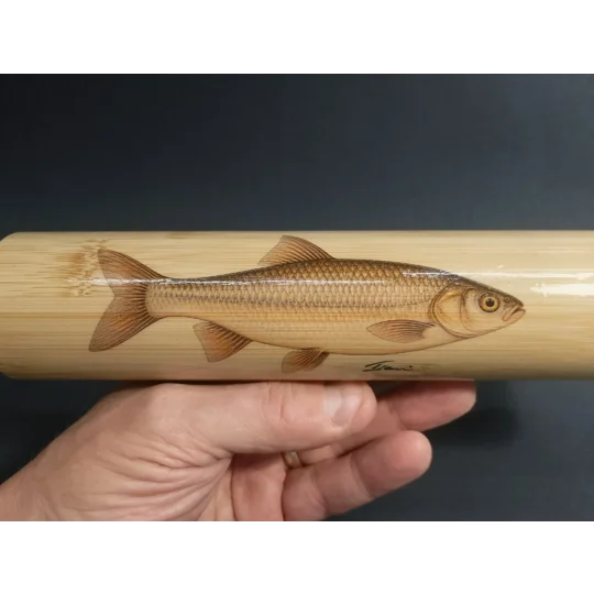Bamboo Fishing Float Storage Tube with Fish Illustrations – Ian Lewis