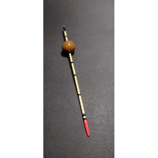 oak gall waggler float displayed on black background