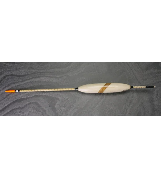 Hand-whipped stainless steel bottom eye on handmade Signature Slant bodied waggler