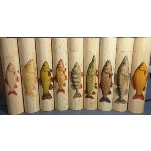 Bamboo Fishing Float Storage Tube with Fish Illustrations – Ian Lewis
