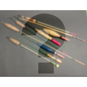 Selection of handmade fishing floats in classic still-water or river styles forming an artisan float maker’s mystery box set.