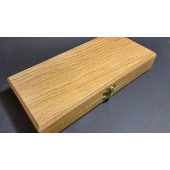 View of the smaller size 12 oak fishing float boxes stocked by Ian Lewis