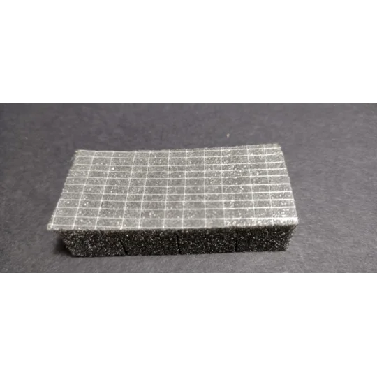 detail shot of the reinforced extra sticky webbing on the float foam strips