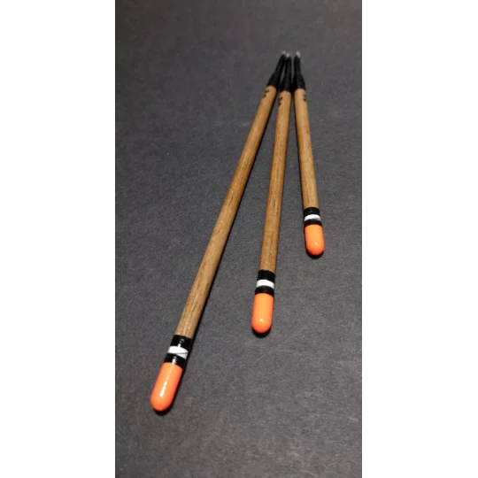 set of three handmade roach river trotting floats in 1 bb, 2 bb and 3 bb weights