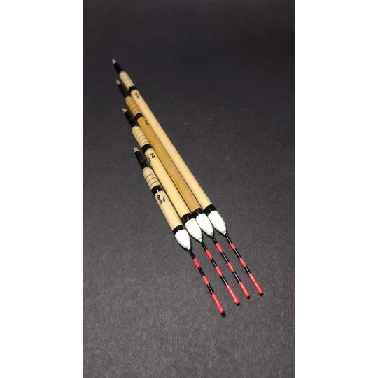 Handmade Sarkanda reed crucian carp bristle-tip insert waggler floats in 1BB, 2BB, 3BB and 4BB sizes