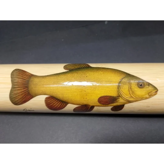 Bamboo Fishing Float Storage Tube with Fish Illustrations – Ian Lewis