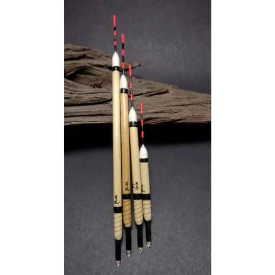 Handmade crucian carp fishing float made from natural sarkanda reed