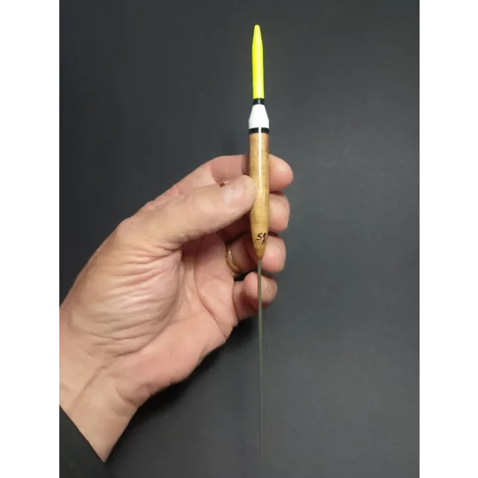 handmade wire stem Avon in 5bb being held in a hand to show scale and size
