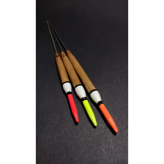 Set of traditional handmade river trotting floats