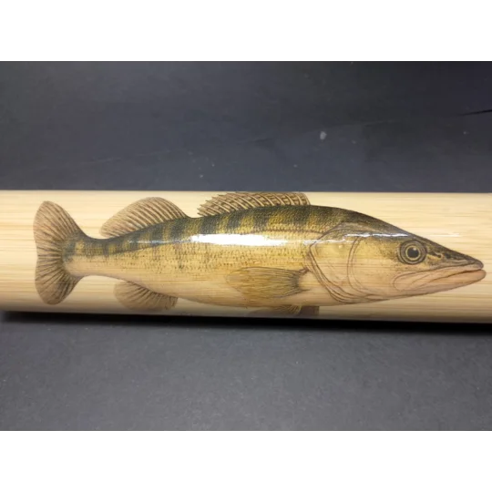 Bamboo Fishing Float Storage Tube with Fish Illustrations – Ian Lewis