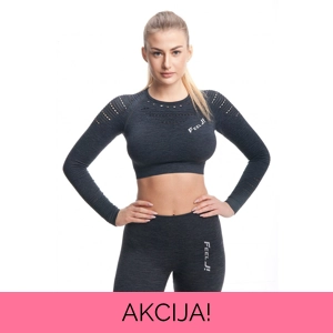 Crop top IRON z dolgimi rokavi