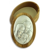 Rosary Box with Sterling Silver Relief..