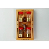 Olive Wood Crucifix with Four Bottles ..