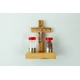 Olive Wood Crucifix with Two Bottl..