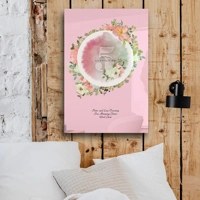 Anniversary Floral Watercolour Sound Wave - Paper Anniversary Gift