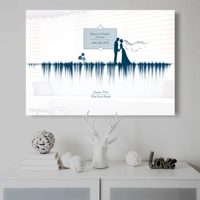 Wedding Bride and Groom Sound Wave Art