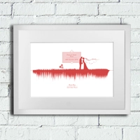 Wedding Bride and Groom Sound Wave Art