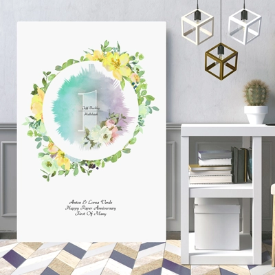 Anniversary Floral Watercolour Sound Wave - Paper Annivers.. Anniversary Floral Watercolour Sound Wave - Paper Annivers..