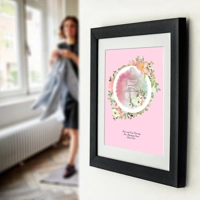 Anniversary Floral Watercolour Sound Wave - Paper Anniversary Gift