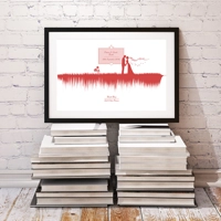 Wedding Bride and Groom Sound Wave Art