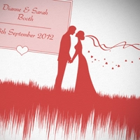 Wedding Bride and Groom Sound Wave Art