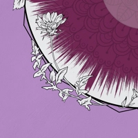 Anniversary Floral Sketch Sound Wave Art - Anniversary Gift