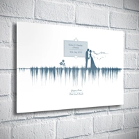 Wedding Bride and Groom Sound Wave Art