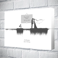 Wedding Bride and Groom Sound Wave Art