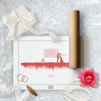 Wedding Bride and Groom Sound Wave Art