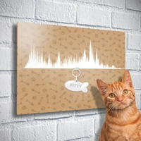 Cat Miaow Sound Wave Art | Pet Art