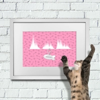 Cat Miaow Sound Wave Art | Pet Art