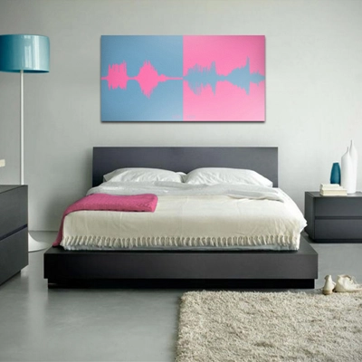 Canvas Double Audio Sound Wave Art Canvas Double Audio Sound Wave Art