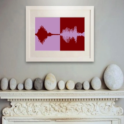 Art Print Double Audio Sound Wave Art Art Print Double Audio Sound Wave Art