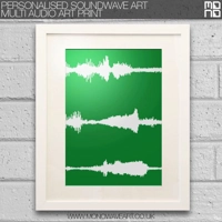 Art Print Multi Sound Wave Audio Art