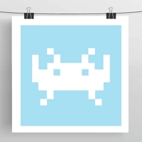 Space Invaders Pixel Art Prints
