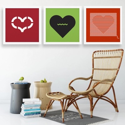 Hearts Minimalist Art Prints Hearts Minimalist Art Prints